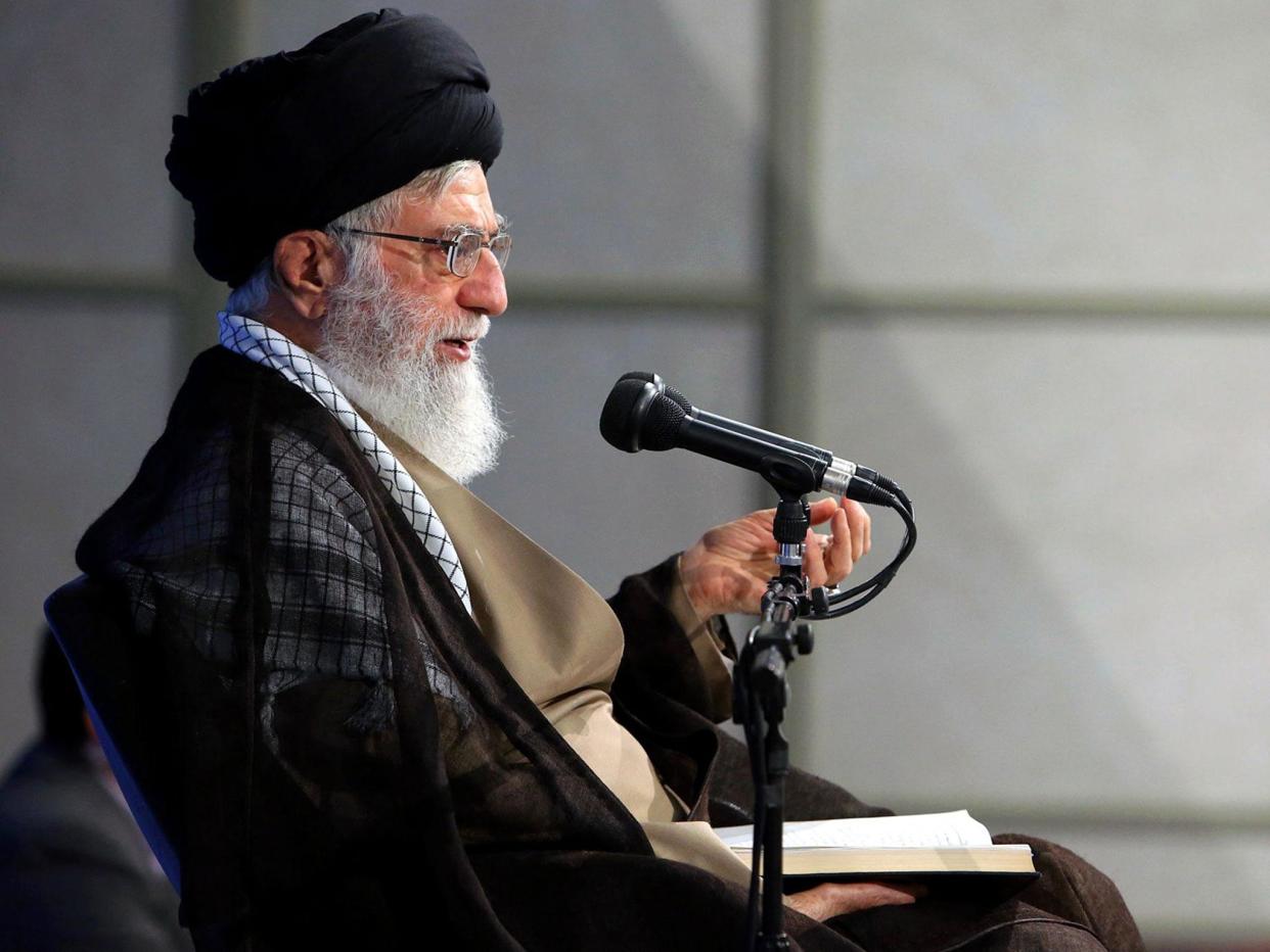 Iranian Supreme Leader Ayatollah Ali Khamenei says any wrong move by the US 'will face the reaction of the Islamic Republic': EPA