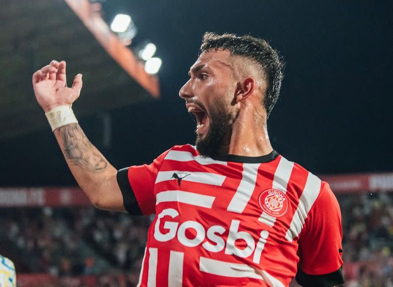 Valentín Castellanos, la cuota de gol de Girona; lo sufrió Real Madrid en la liga de España.