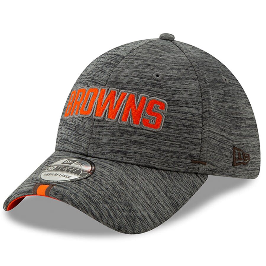 Men's New Era Graphite Cleveland Browns 2019 NFL Training Camp 39THIRTY Flex Hat