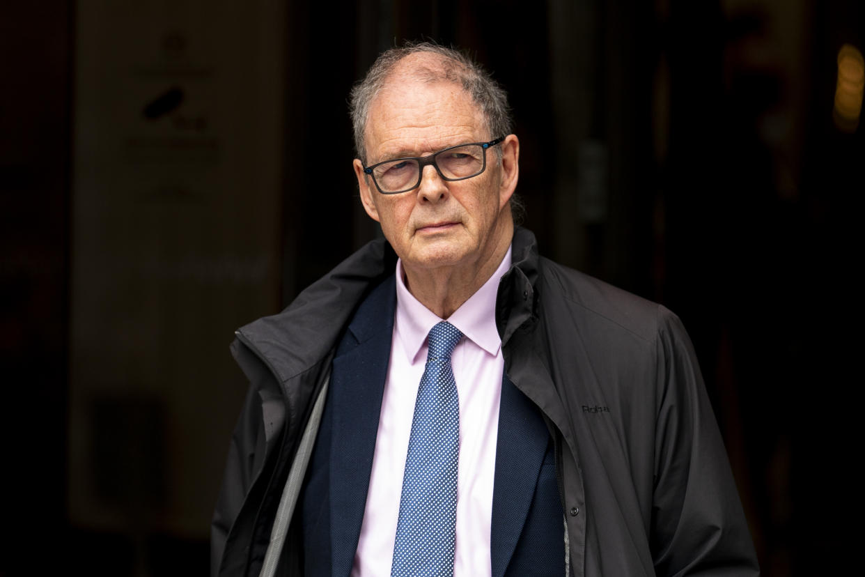 Lord Arbuthnot leaving Aldwych House, central London, after giving evidence to the Post Office Horizon IT inquiry, as part of phases five and six of the probe, which will look at governance, redress and how the Post Office and others responded to the scandal. Picture date: Wednesday April 10, 2024. (Photo by Jordan Pettitt/PA Images via Getty Images)