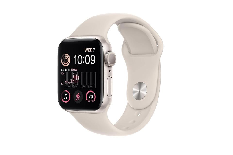 Apple Watch SE (2nd Gen) [GPS 40mm] Smart Watch w/Starlight Aluminum Case & Starlight Sport Band