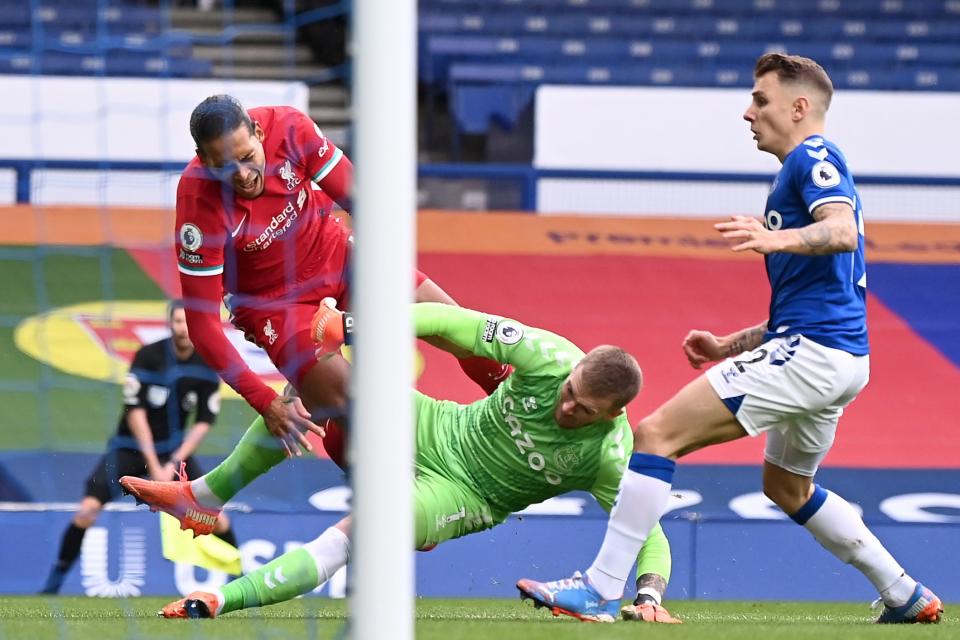 Pickford’s challenge on Van Dijk cost Liverpool dearlyGetty Images