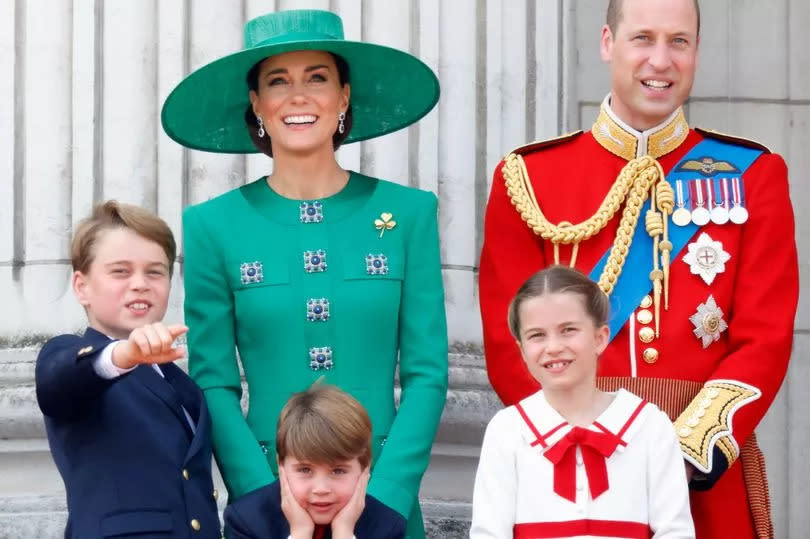 Kate and William are pictured at last year's Trooping Of The Colour, with their children