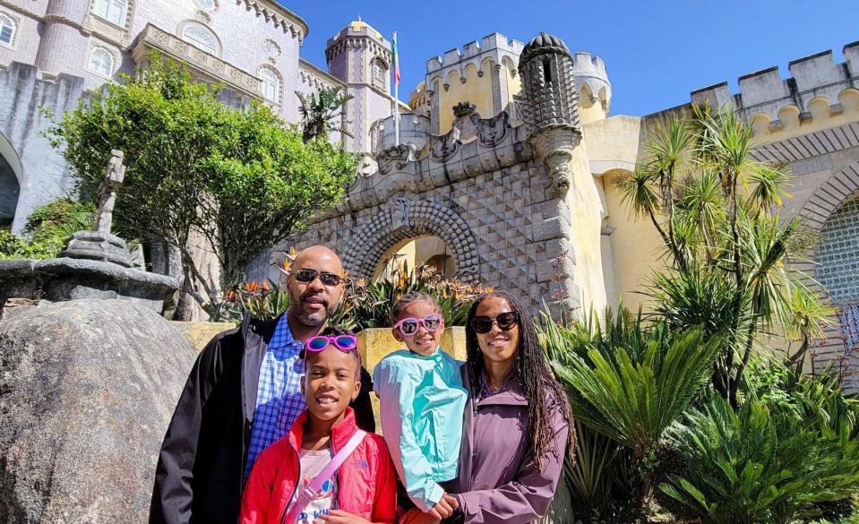 The author and her family in Sintra, Portugal, in 2022.