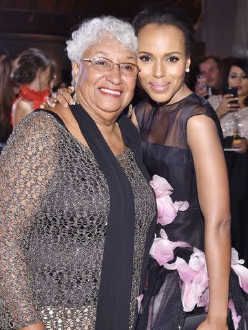 <p>Stefanie Keenan/Getty </p> Valerie Washington and Kerry Washington at the 2015 Baby2Baby Gala