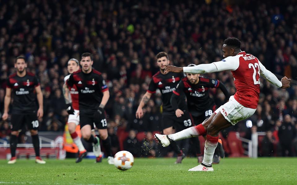 Danny Welbeck levelled from the penalty spot before the break