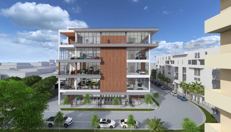This is a rendering of the planned Lux Car Club in the Rosemary District in downtown Sarasota. Timothy Ng, the property owner, plans to build a private club for car enthusiasts at 1374 5th Way. The architecture firm DSDG Architects created the rendering.