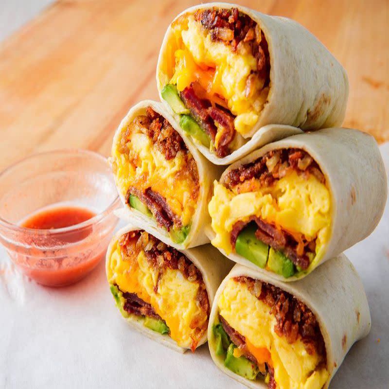 Cheesy Bacon Breakfast Burrito