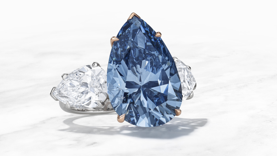 The Bleu Royal, a 17.61 carat internally flawless fancy vivid blue diamond