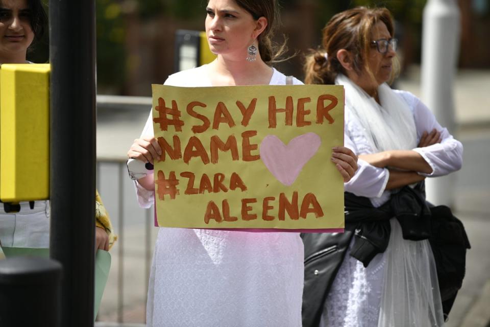 Family, friends and members of the public attended the vigil on Saturday (Beresford Hodge/PA) (PA Wire)