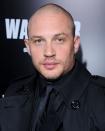 <p>Tom Hardy sported a clean-shaven head while filming <em>The Dark Knight Rises</em>. The look was essential to his character, the evil villain Bane, in the <em>Batman </em>series.  </p>