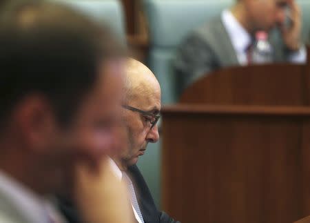 Kosovo's Prime Minister Isa Mustafa attends a parliament session in Pristina, Kosovo August 3, 2015. REUTERS/Hazir Reka