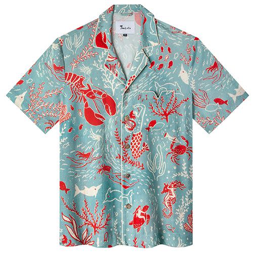 <p><a class="link " href="https://tombolocompany.com/collections/hawaiians/products/mar-di-gras-french-blue" rel="nofollow noopener" target="_blank" data-ylk="slk:SHOP;elm:context_link;itc:0;sec:content-canvas">SHOP</a></p><p>Since its 2018 inception, Tombolo has been busy perfecting the Hawaiian shirt. Its Mar di Gras shirt – a tencel piece finished with a fun print inspired by a 20th Century Swedish tapestry – demonstrates that it’s been time well spent. </p><p>$128; <a href="https://tombolocompany.com/collections/hawaiians/products/mar-di-gras-french-blue" rel="nofollow noopener" target="_blank" data-ylk="slk:tombolocompany.com;elm:context_link;itc:0;sec:content-canvas" class="link ">tombolocompany.com</a></p>