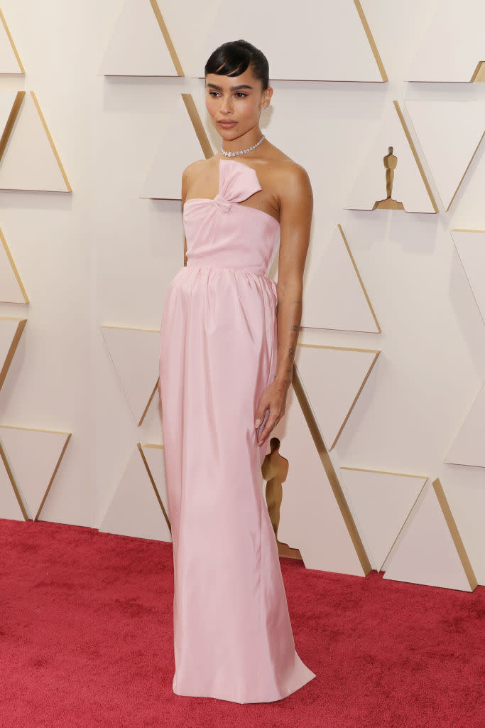 HOLLYWOOD, CALIFORNIA - MARCH 27: Zoë Kravitz attends the 94th Annual Academy Awards at Hollywood and Highland on March 27, 2022 in Hollywood, California. (Photo by Mike Coppola/Getty Images)<span class="copyright">Getty Images—2022 Getty Images</span>