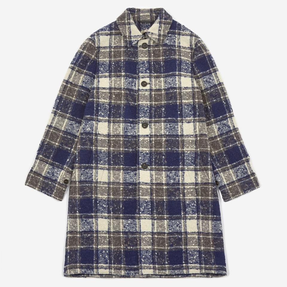 Overcheck Boucle Flannel Overcoat