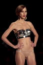 <div class="caption-credit"> Photo by: Nestor Beremblum/Getty</div>This metal-top bikini, from <a rel="nofollow noopener" href="http://www.triya.com.br/" target="_blank" data-ylk="slk:Triya;elm:context_link;itc:0;sec:content-canvas" class="link ">Triya</a>, turned heads at Fashion Rio earlier this month with its Tin-Man-meets-Rodin concept. <br>