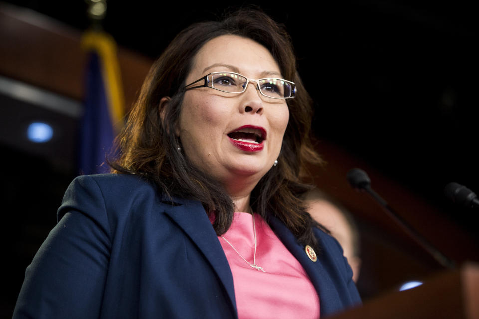 Duckworth, along with Rep. Tulsi Gabbard (D-Hawaii), is one of the first female Iraq War veterans to serve in Congress, as well as the first Asian-American woman to represent Illinois. Duckworth lost both her legs in combat, and has <a href="http://www.huffingtonpost.com/2013/11/05/tammy-duckworth-disabilities-treaty_n_4221493.html">championed</a> the rights of individuals with disabilities throughout her time in Congress. She also <a href="http://www.huffingtonpost.com/2015/06/01/airport-lactation-stations-breastfeeding_n_7236678.html">introduced a bill</a> that would require airports to provide private space for breastfeeding mothers in each terminal.<br /><br />First elected to the House in 2012, she's now challenging Illinois Republican Mark Kirk for his Senate seat.