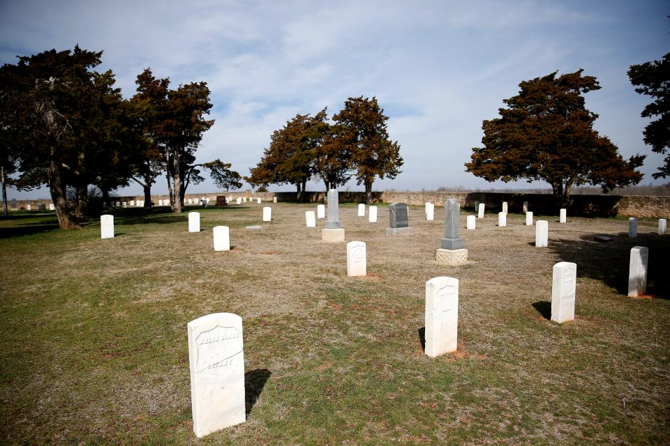 The Fort Reno Cemetery is pictured March 10 in El Reno. Residents and volunteers in the area hope the graves of the POWs serve as constant reminders of the losses of the 20th century.