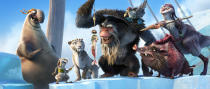 Die Piraten mit Scrat: Flynn, Squint, Shira, Captain Utan, Silas, Dobson, Rasmussen