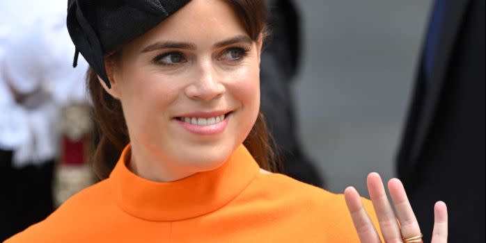 london, england june 03 princess eugenie attends the national service of thanksgiving at st pauls cathedral on june 03, 2022 in london, england the platinum jubilee of elizabeth ii is being celebrated from june 2 to june 5, 2022, in the uk and commonwealth to mark the 70th anniversary of the accession of queen elizabeth ii on 6 february 1952 photo by karwai tangwireimage