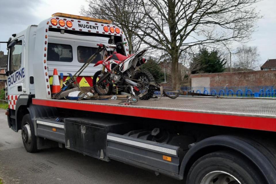 Bournemouth Echo: una moto incautada por la policía la semana pasada