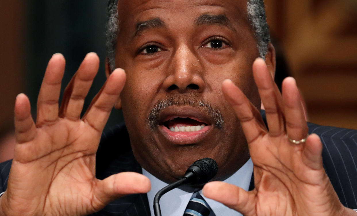 U.S. Secretary of the Department of Housing and Urban Development Ben Carson lambasted the current fair housing rule as "suffocating."&nbsp; (Photo: Kevin Lamarque/Reuters)