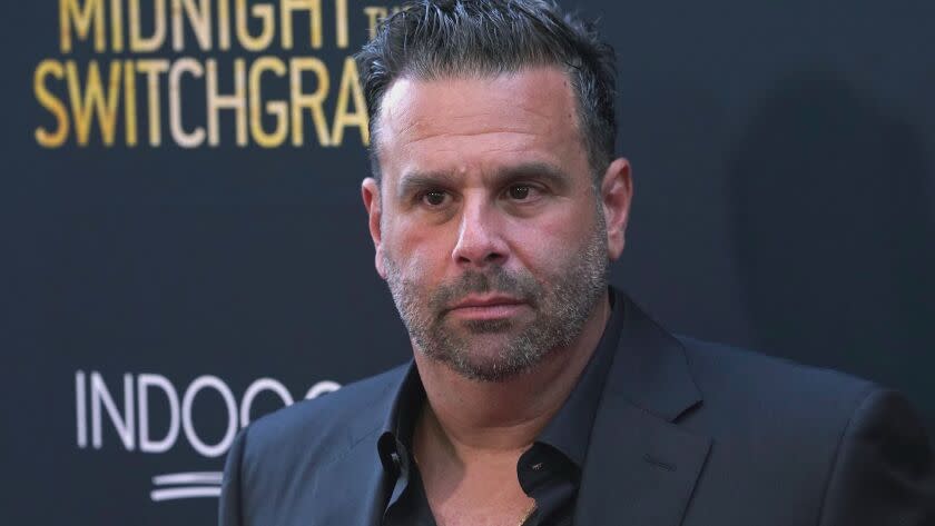 Randall Emmett, director of "Midnight in the Switchgrass," poses at the Los Angeles premiere of the film at Regal L.A. Live on July 19, 2021. <span class="copyright">(Chris Pizzello / Invision / AP)</span>