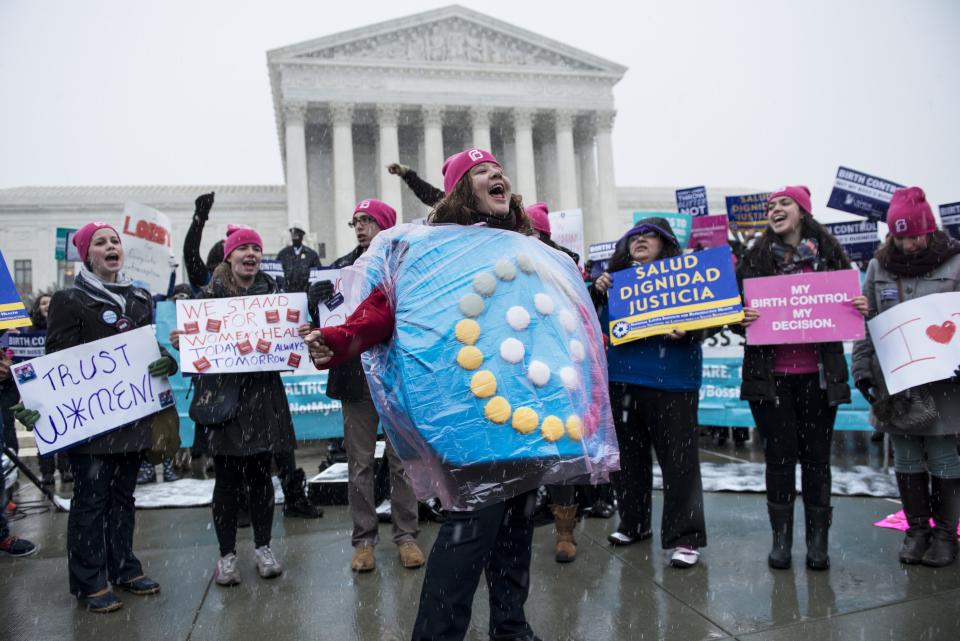 Women at a birth control protest in Washington, D.C. (Photo: Getty Images)