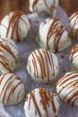 <p>Top your pops with homemade cream cheese frosting. Then, watch them fly off the plate! </p><p><strong>Get the recipe at <a href="http://gimmedelicious.com/2015/10/12/pumpkin-spice-cake-pops-truffles/" rel="nofollow noopener" target="_blank" data-ylk="slk:Gimme Delicious;elm:context_link;itc:0;sec:content-canvas" class="link ">Gimme Delicious</a>. </strong></p>