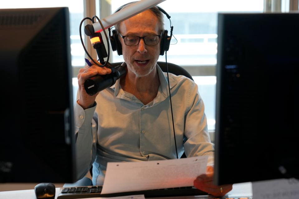 Wayne Cabot is shown at 880AM during a broadcast, in New York City. Thursday, April 20, 2023 