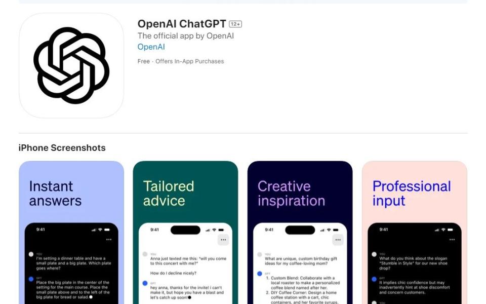 The chatbot is now available to be downloaded on iPhones in the US