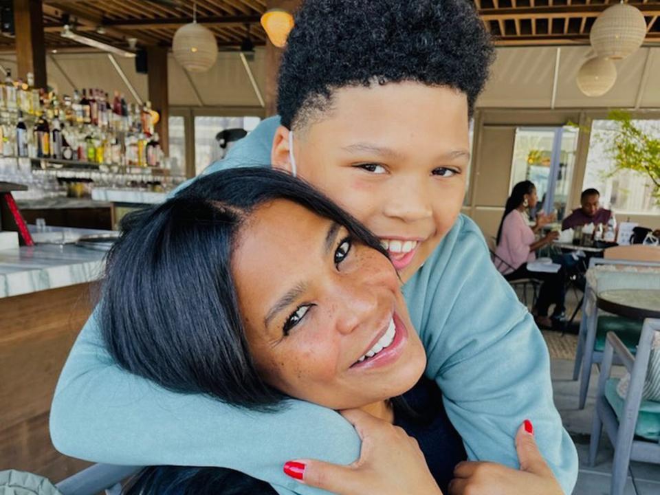 Nia Long and her son Kez