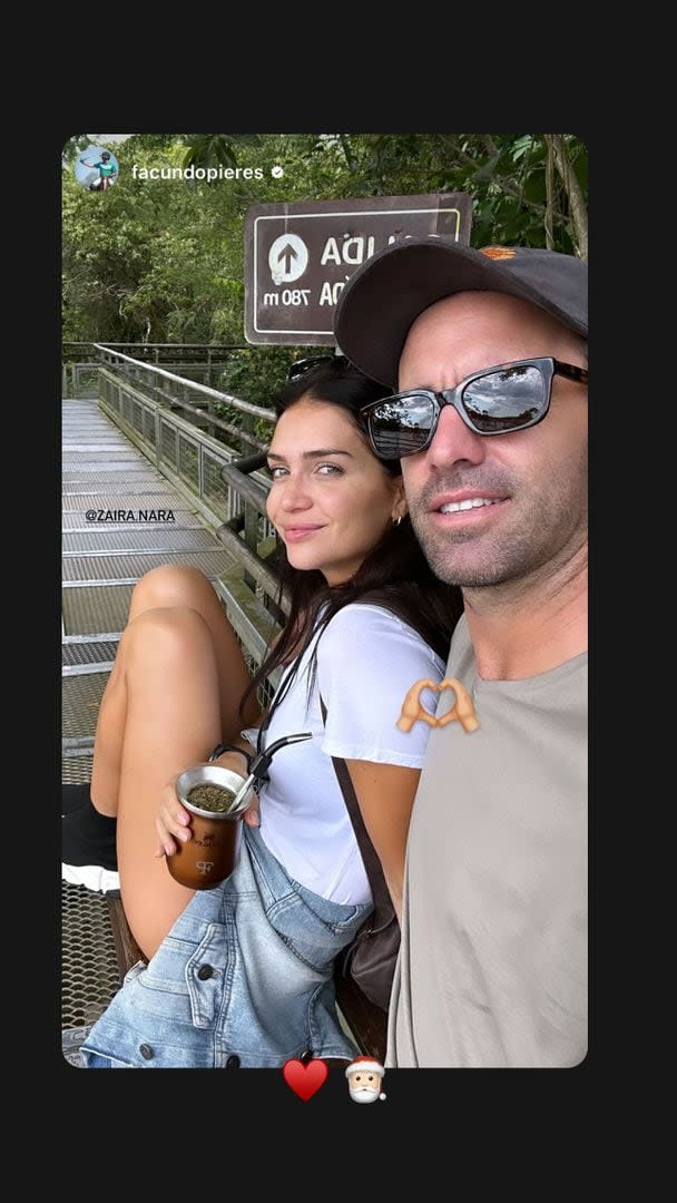 La postal que compartió Facundo Pieres junto a Zaira Nara en su reciente viaje a las Cataratas