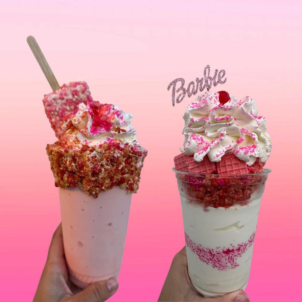Eskimo King in Swansea is bringing back their Barbie-themed shake and sundae this Saturday and Sunday to mark the opening of the "Barbie" movie.