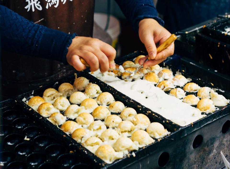 comida callejera de Japón, bolitas de pulpo