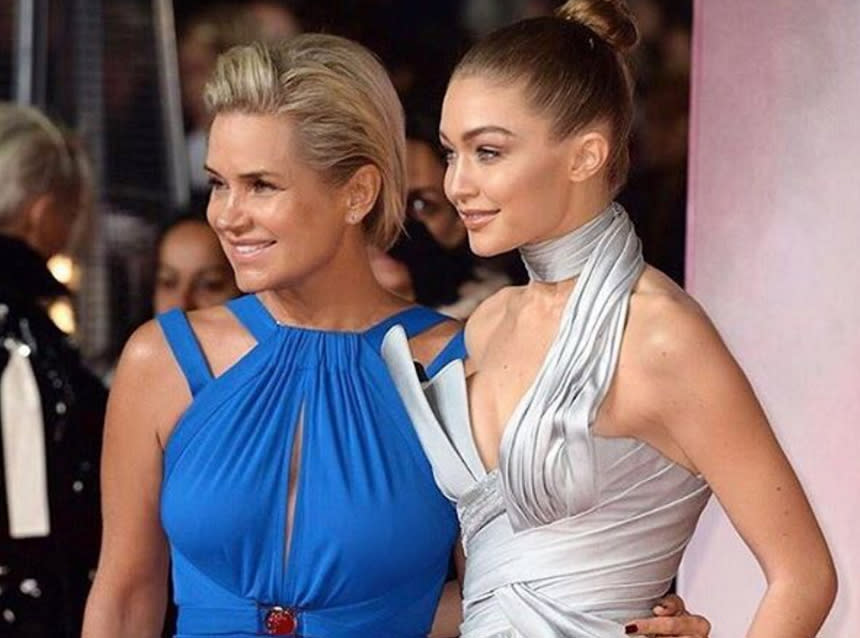 Yolanda and Gigi Hadid