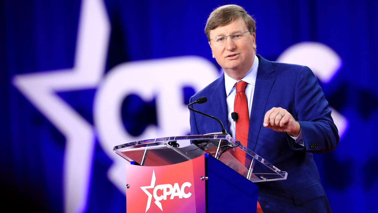 Mississippi Gov. Tate Reeves speaks at the Conservative Political Action Conference.