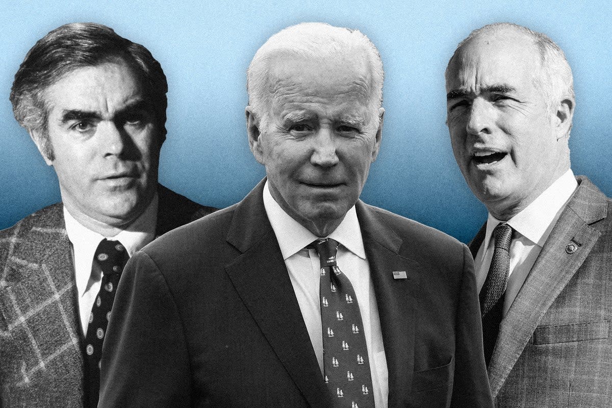 Senator Bob Casey (right) has been friends with Joe Biden for years, while his father, Bob Casey Sr (left) was one of the strongest opponents of abortion in the Democratic Party (Getty)