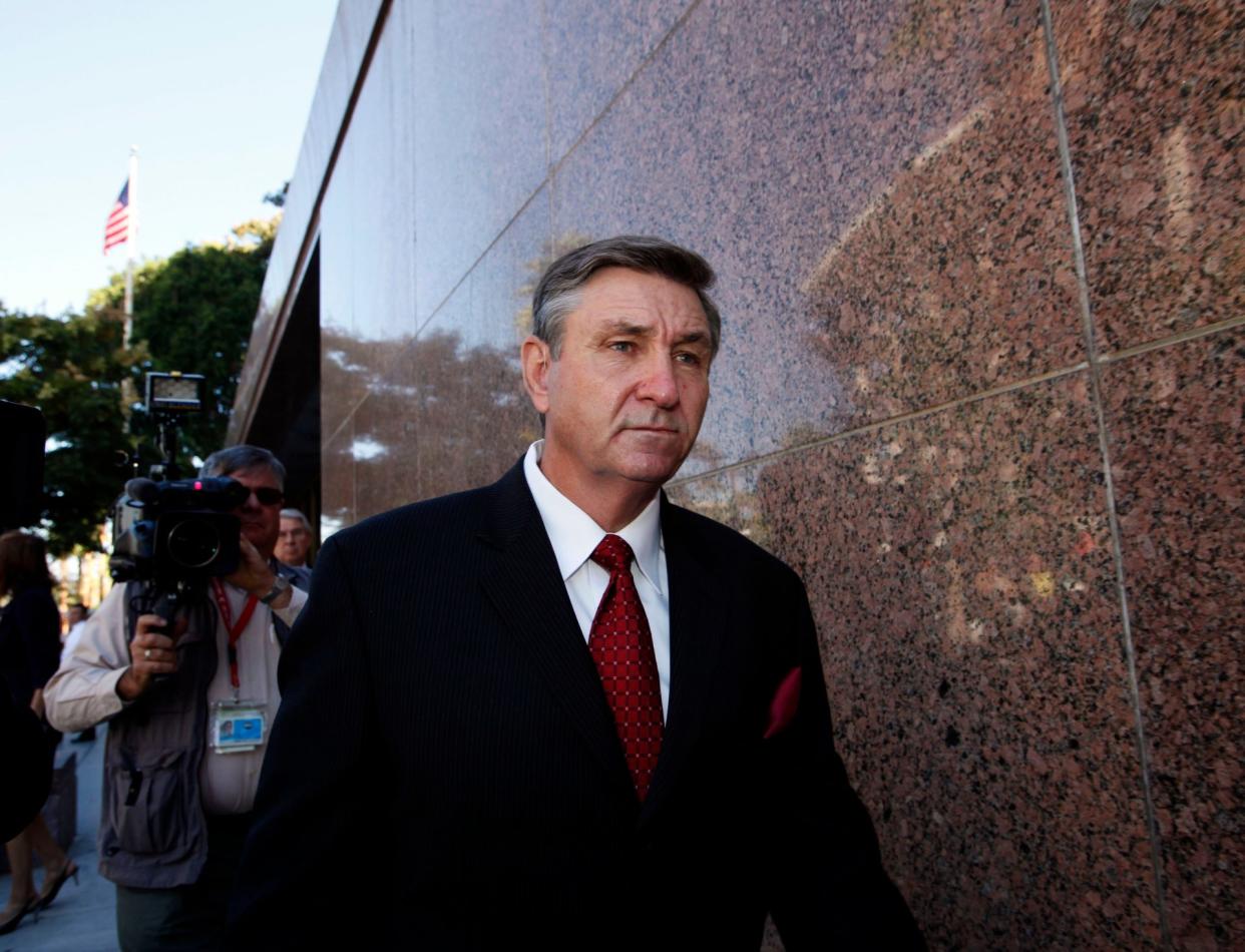 Mandatory Credit: Photo by Nick Ut/AP/Shutterstock (6223673a)Jamie Spears Jamie Spears, father of singer Britney Spears, leaves the Stanley Mosk Courthouse in Los Angeles.