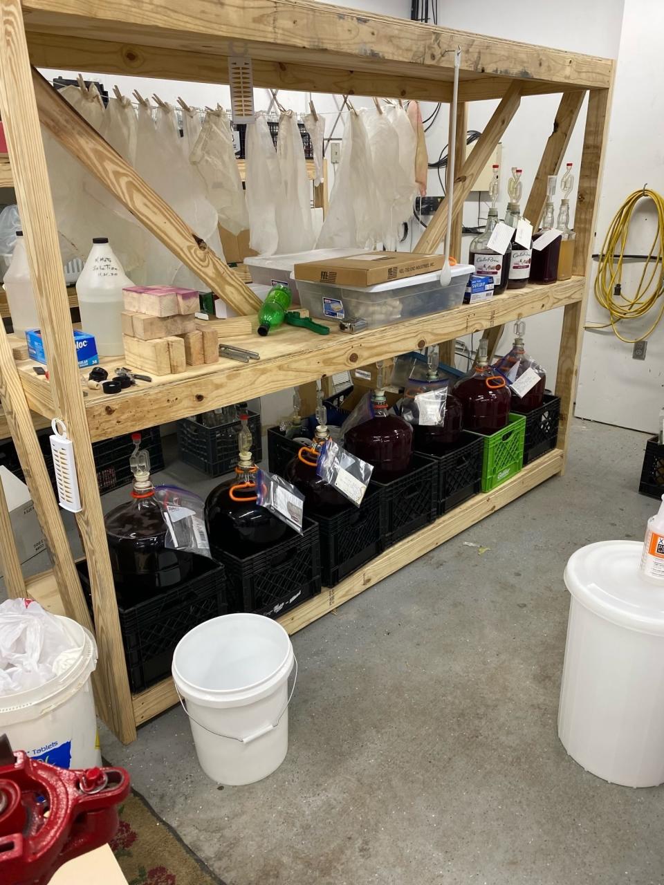 This photo provided by The DeKalb County Sheriff’s Office shows an illegal winery that was operating at a municipal sewage plant in Rainsville, Ala. The DeKalb County Sheriff’s Office said in a statement it received an anonymous tip about an alcohol operation at a municipal building in the small north Alabama town on Thursday, Dec. 17, 2020. (The DeKalb County Sheriff’s Office via AP)