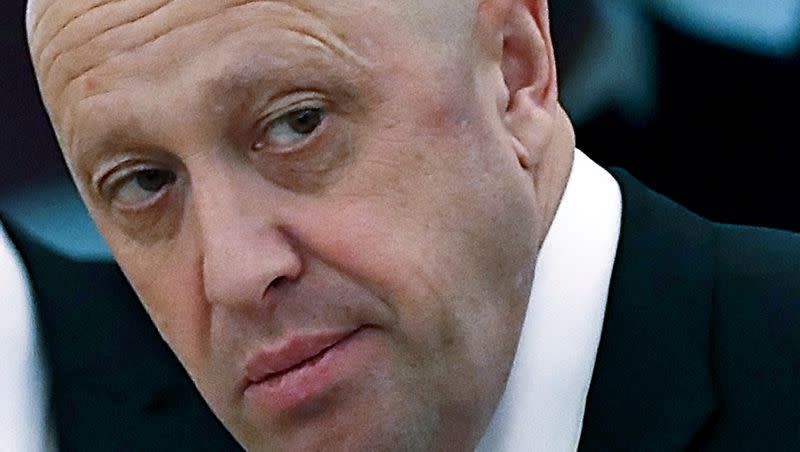 Russian businessman Yevgeny Prigozhin is shown prior to a meeting of Russian President Vladimir Putin and Chinese President Xi Jinping in the Kremlin in Moscow, Russia, on July 4, 2017. A business jet en route from Moscow to St. Petersburg crashed Wednesday Aug. 23, 2023, killing all ten people on board, Russian emergency officials said. Mercenary chief Yevgeny Prigozhin was on the passenger list, officials said, but it wasn’t immediately clear if he was on board.