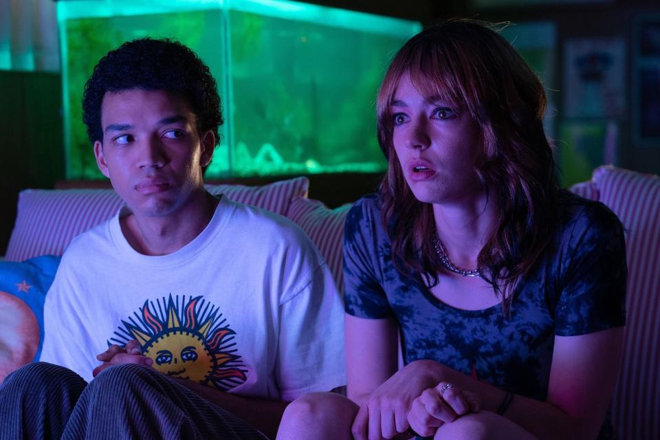 Justice Smith and Brigette Lundy-Paine in 'I Saw the TV Glow.' 