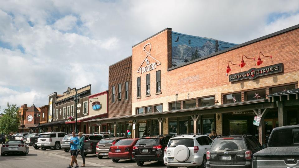 The quaint and historic downtown shops in this transcontinental railroad hub are viewed on June 22, 2018, in Whitefish, Montana.