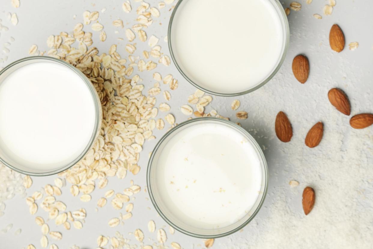 Organic vegan non-dairy plant-based milk: iStock