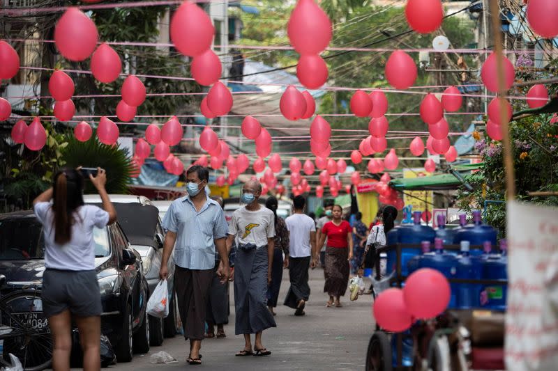 Protest against the military coup in Yangon