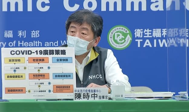 疫情指揮官陳時中表示，將補助50台PCR檢驗儀器。（圖／東森新聞）