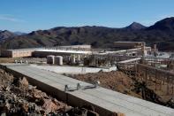 A view of mining facilities at the MP Materials rare earth mine in Mountain Pass