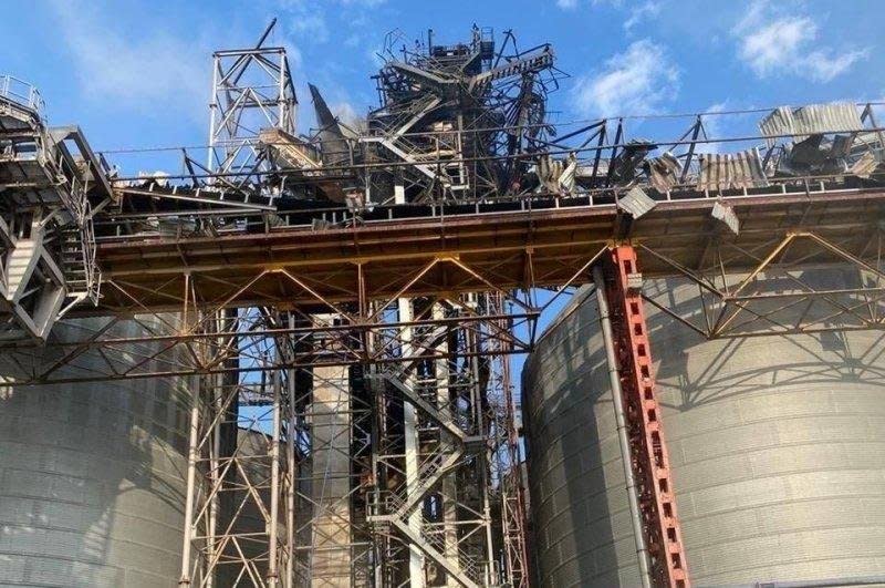 Last week, Russia struck the Chornomorsk port, destroying 60,000 tons of grain. according to Ukrainian officials. Photo Courtesy of Ukrainian Ministry for Communities Territories and Infrastructure Development.