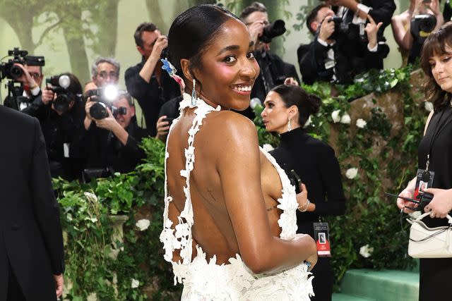 <p>Jamie McCarthy/Getty</p> Ayo Edebiri at the 2024 Met Gala