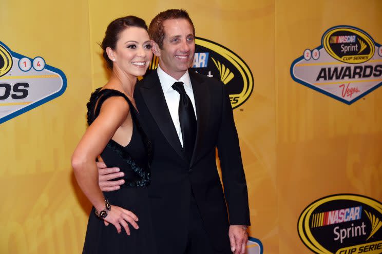 Greg Biffle and ex-wife Nicole in 2014. (Getty)